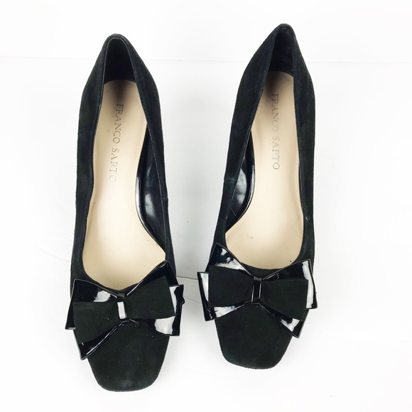 Franco Sarto Shoes - Franco Sarto | Black Suede Heels w/Bows